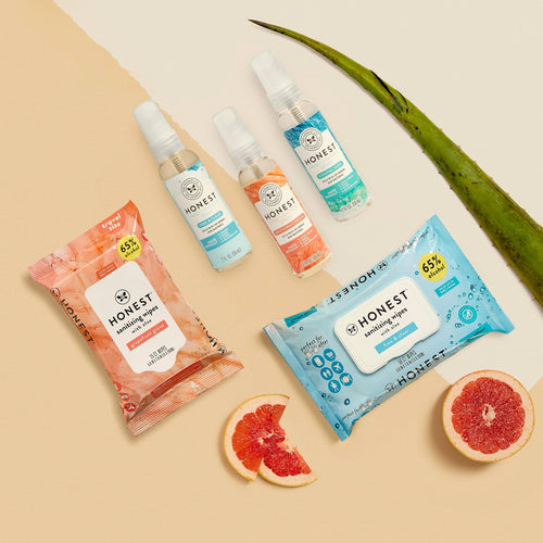 The Honest Company Sanitizing Alcohol Wipes | Kills 99% of Germs, Made With Aloe | Unscented, 150 Count (3 Packs of 50)