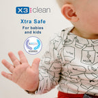 X3 Clean Foaming Hand Sanitizer, Alcohol Free and Fragrance Free, Kills 99.9% Germs, Moisturizing Formula, Travel Size 2.5 oz (3