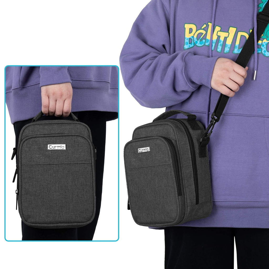 CURMIO Insulin Cooler Travel Case, Diabetic Medication Organizer Bag with Shoulder Strap for Diabetic Supplies, Black (Patented