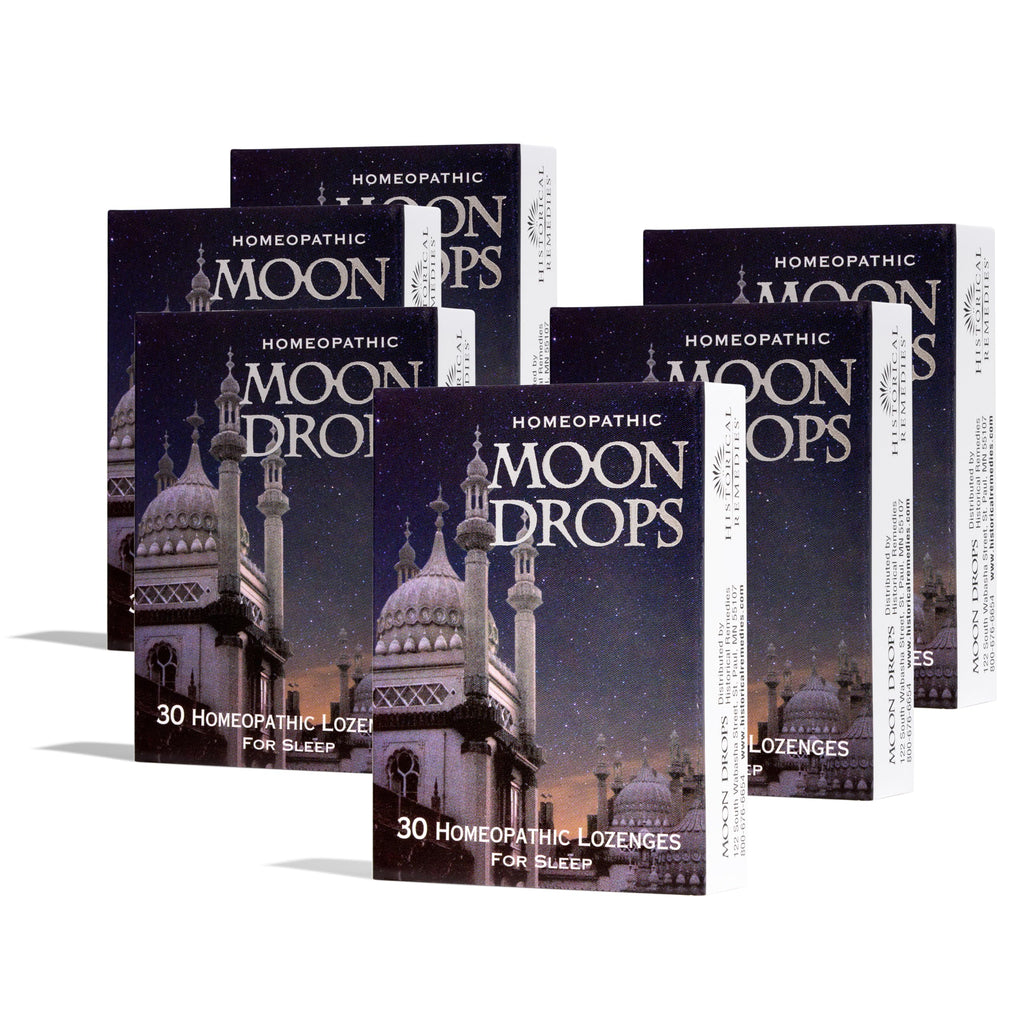 Historical Remedies Moon Drops Sleep Aid Lozenges (6 Pack) | Homeopathic Vanilla Flavor Supplement, Non-Habit Forming Vegan Glut