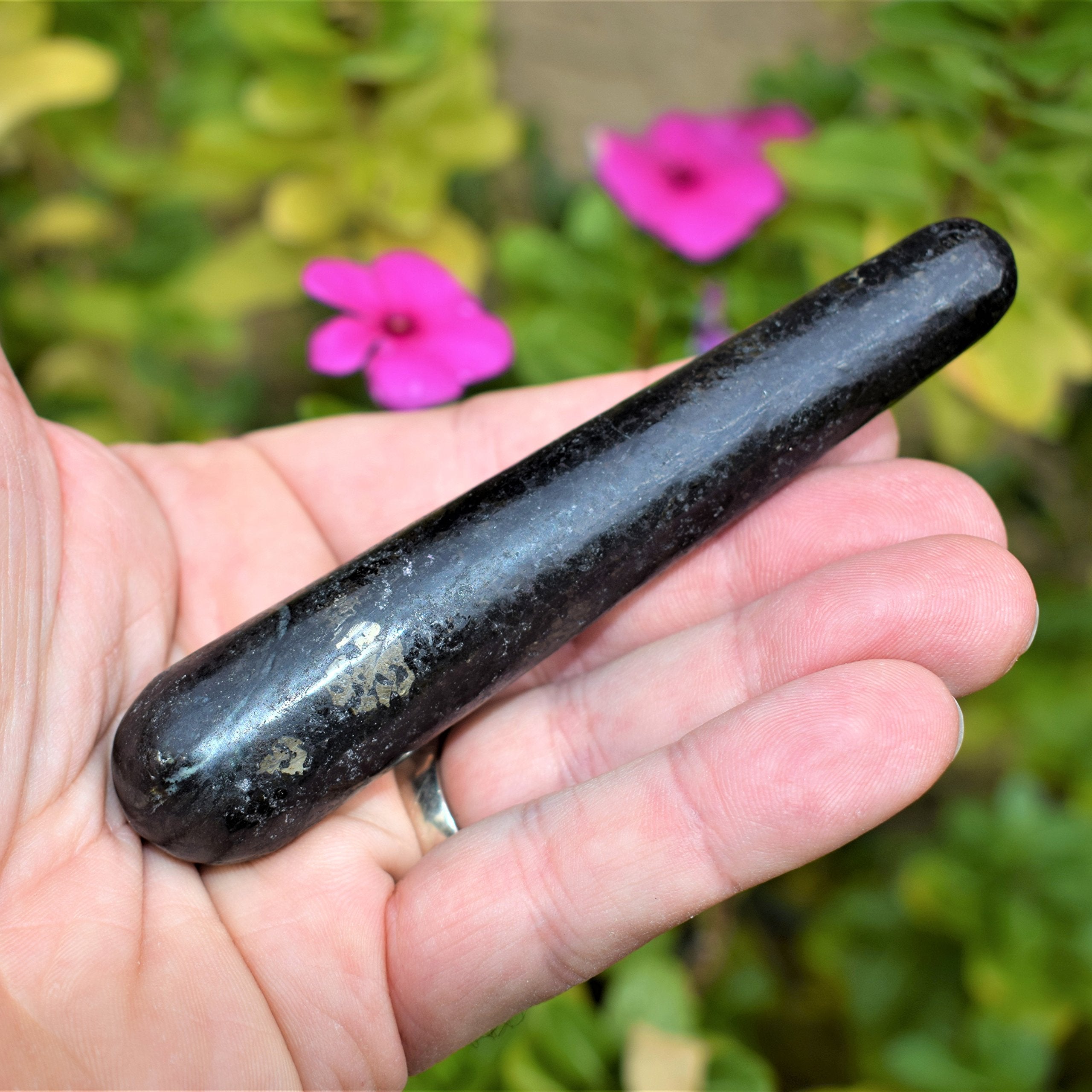 Charged 4 Starburst Flash Nuummite Crystal Massage Wand Healing Energy - Sorcerer's/Magician's Crystal - Strong Elemental Magic