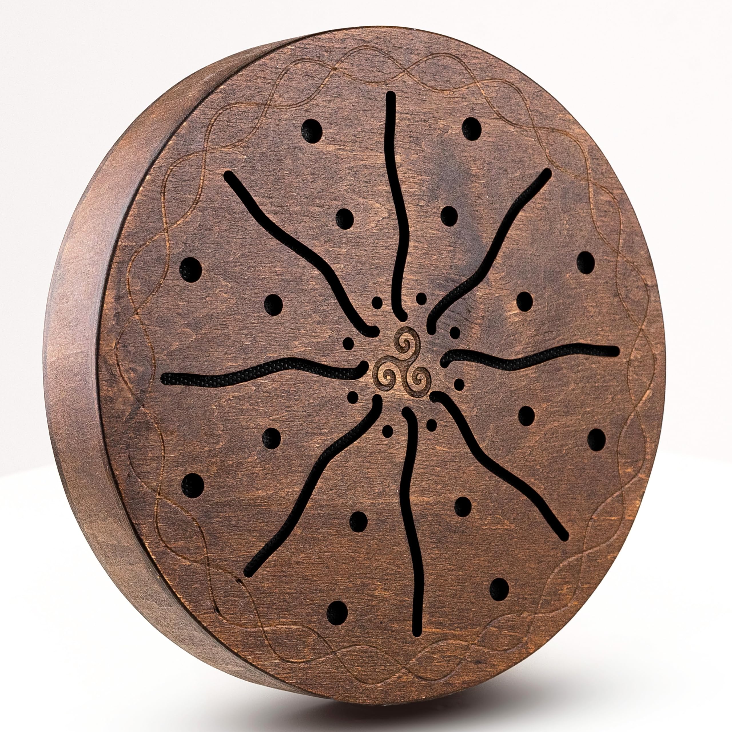 Rain Disk for relax and healing, soft sound of water, great sound therapy tool, wooden body, simple in use and producing a pleas
