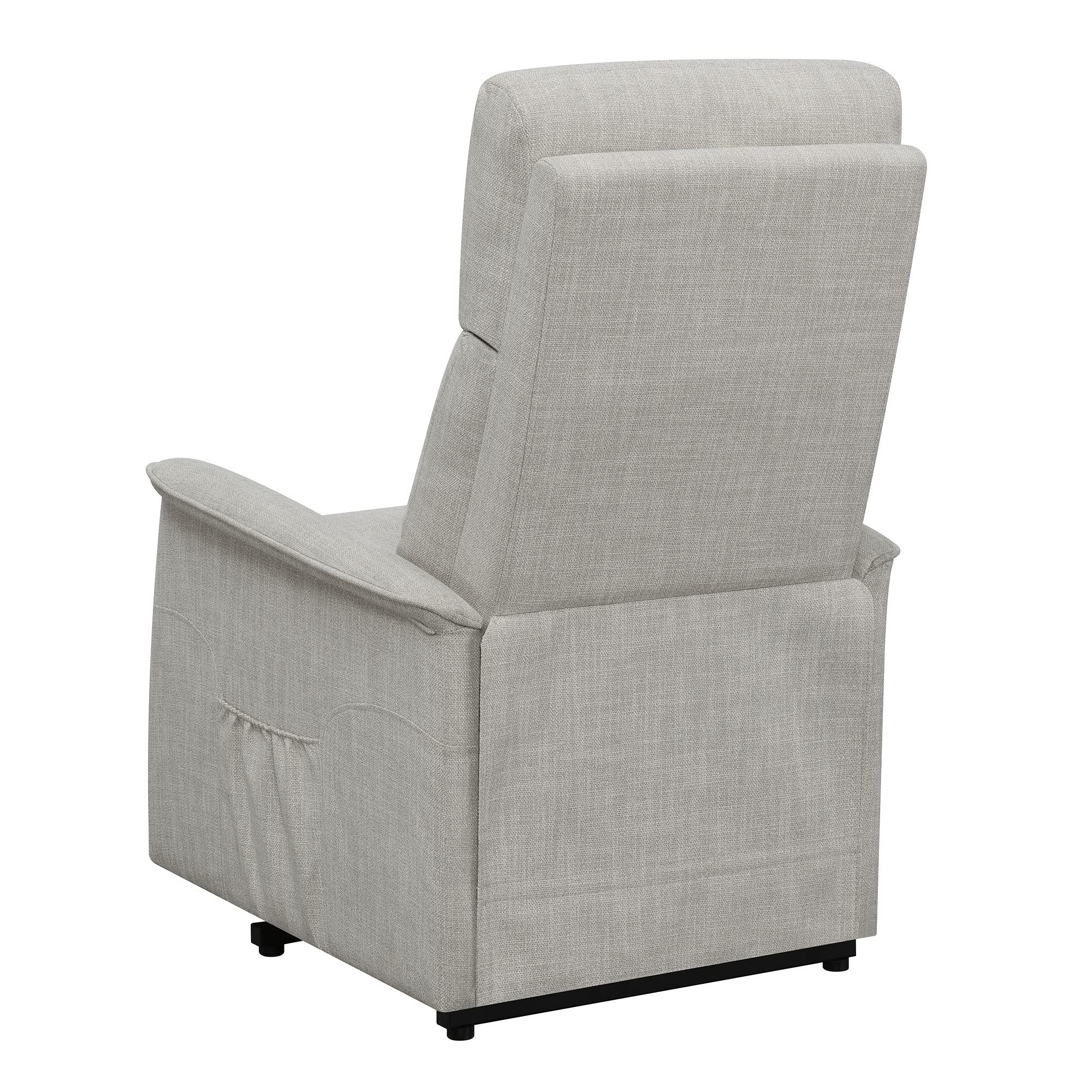 Benjara Power Lift Massage Chair with Wired Remote and Side Pockets, Gray
