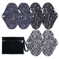 wegreeco Charcoal Reusable Sanitary Pads - Cloth Sanitary Pads | Light Incontinence Pads | Reusable Menstrual Pads - 1 Cloth Min