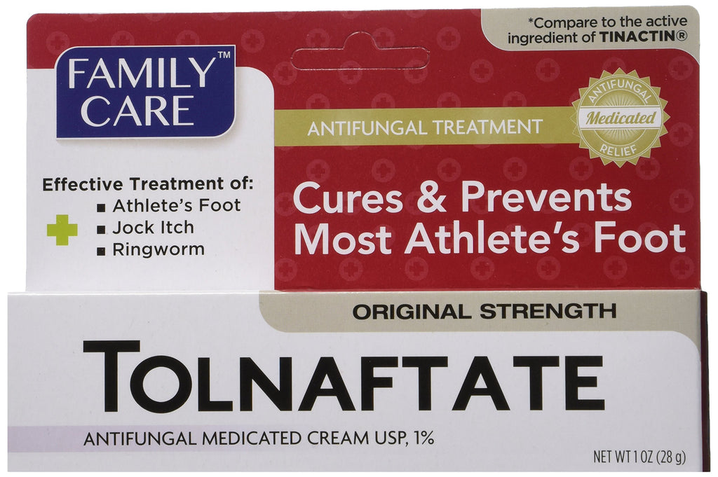 2 Pack Tolnaftate Cream USP 1% Antifungal Athletes Foot Compare to Tinactin-1 OZ