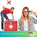 3 x Portable Travel Size First Aid Kit | Perfect for Home, Office, Car, School, Business, Travel, Hiking, Hunting, and Outdoors