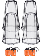 Hestya 4 Pack Mosquito Face Mesh Net Protecting Net for Outdoor Hiking Camping Climbing Mosquito Fly Insects Preventing (Black)