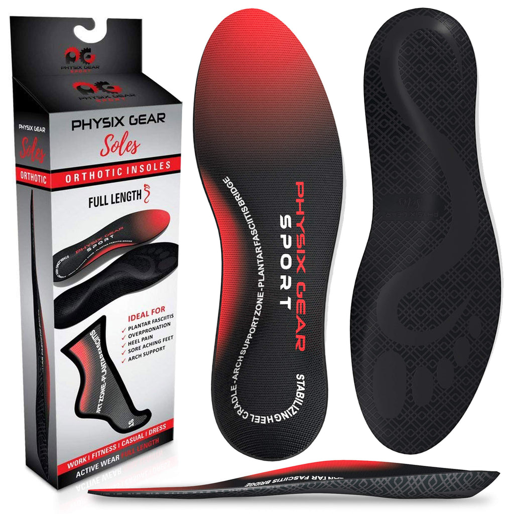 Physix Gear Orthotic Insoles for Men & Women - Arch Support Orthotics Insole, Orthopedic Insoles, Inserts for Men & Women, Foot 