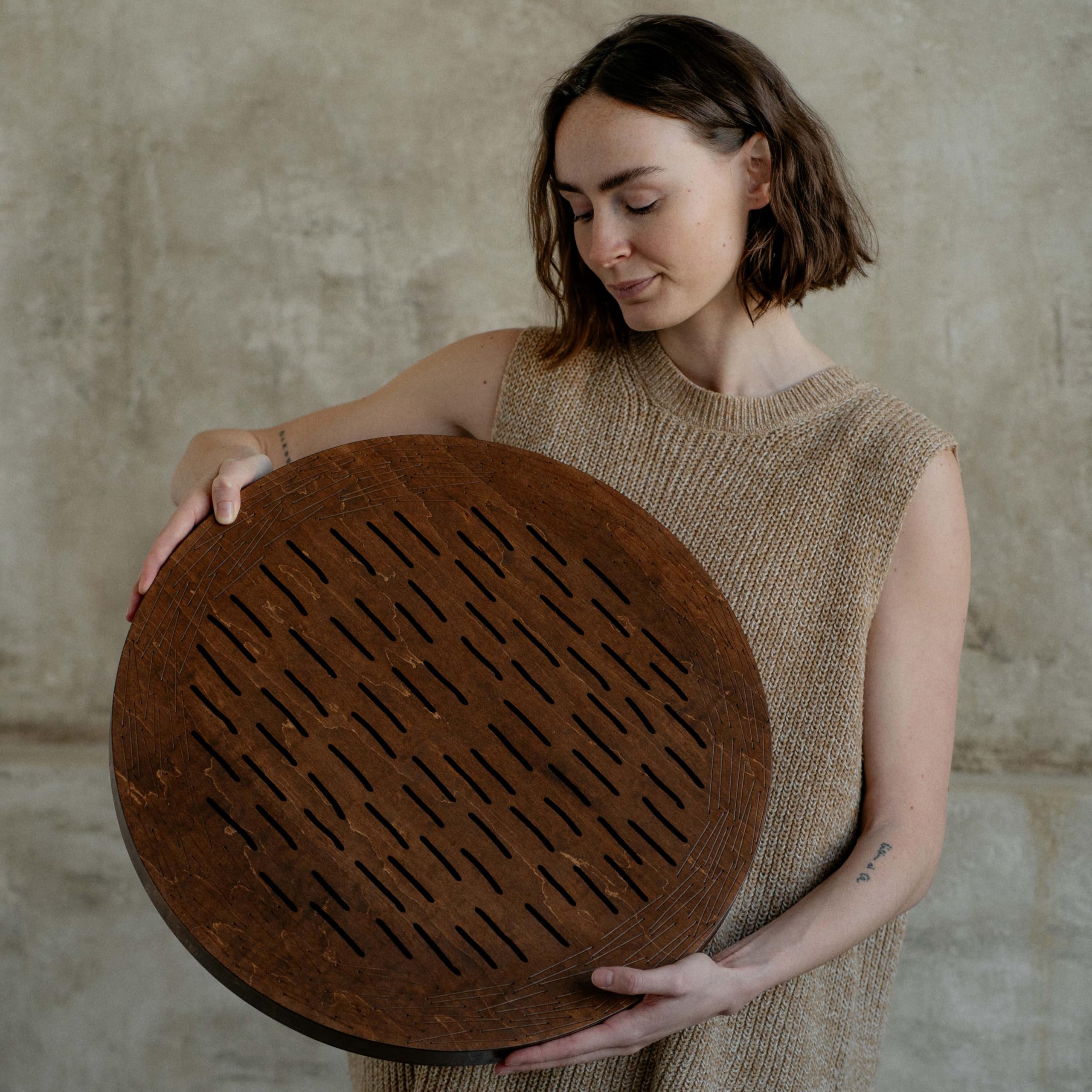 Sound Healing Tool Water-Fall Disk 20 inch | Meditative Water Sound | Wooden Ocean Drum | 60 Seconds Long Relaxing Sound | Simil