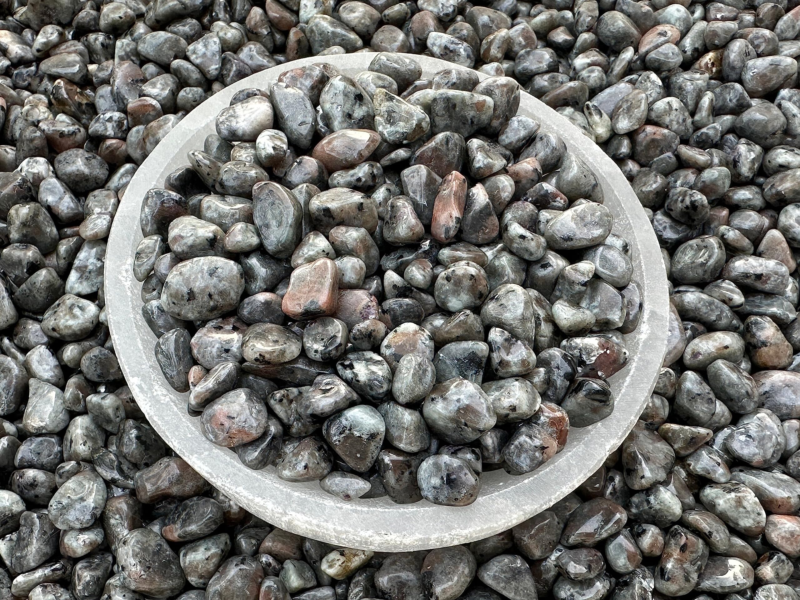 GAF TREASURES 2 oz Lot Natural Semi Tumbled Gemstone Chips, Crushed Mini Crystals, Undrilled Crystal Chips (Flame)