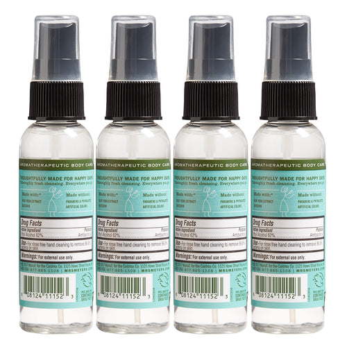 MRS. MEYER S CLEAN DAY Antibacterial Hand Sanitizer Spray, Travel Size, Removes 99.9% of Bacteria, Basil, 2 oz - Pack of 4