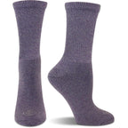 Doctor's Choice Women's Diabetic Socks, Non-Binding, Circulatory, Cushioned, Crew Socks for Swollen Feet, 4 Pack, Pink & Purple,