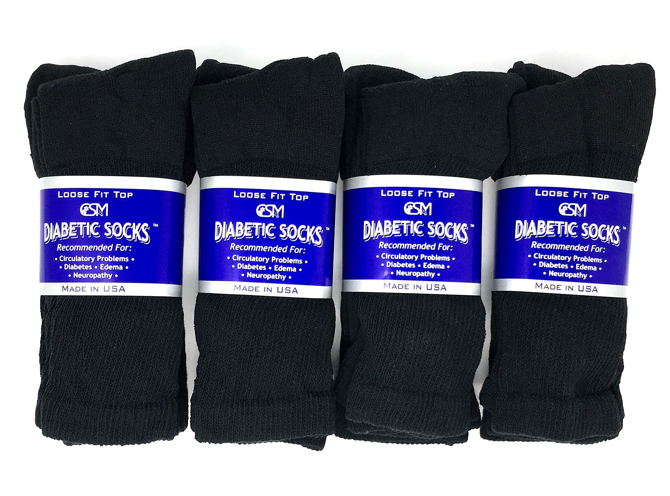 Diabetic Socks, Creswell Diabetic Socks, 12 Pack (1 Dozen Pairs), For Men and Women, Medical Socks for Neuropathy, Edema, Diabet