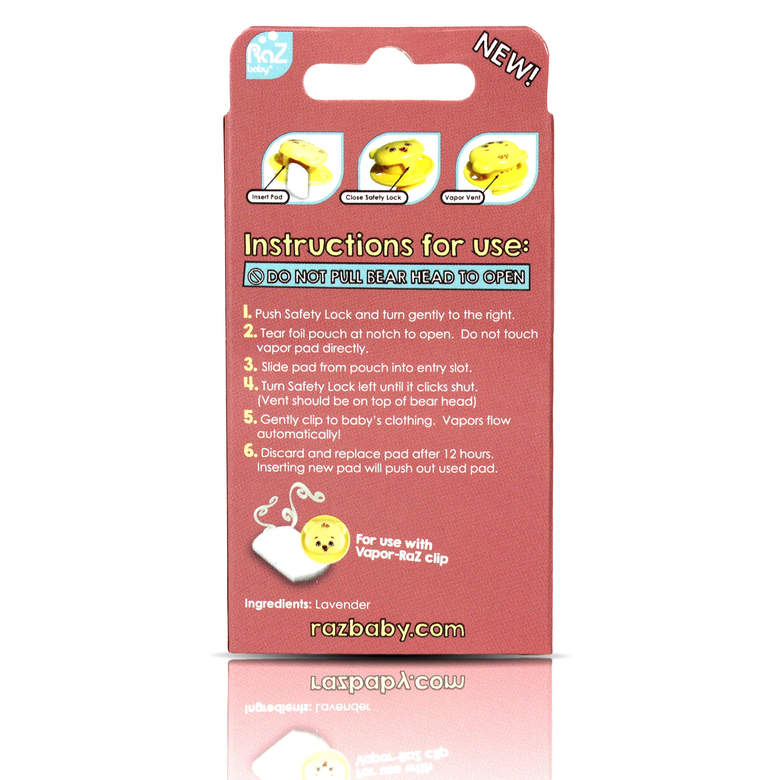 RaZbaby Vapor-RaZ Refills/Baby Sleepy Time & Relax/Use at Home & on The go/All Natural Lavender Oils / 4 Refills