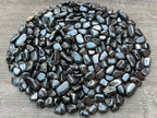GAF TREASURES 0.5 Pound Natural Semi Tumbled Hematite Gemstone Large Chips, Hematite Crushed Crystal Chip, Undrilled Crystal Chi