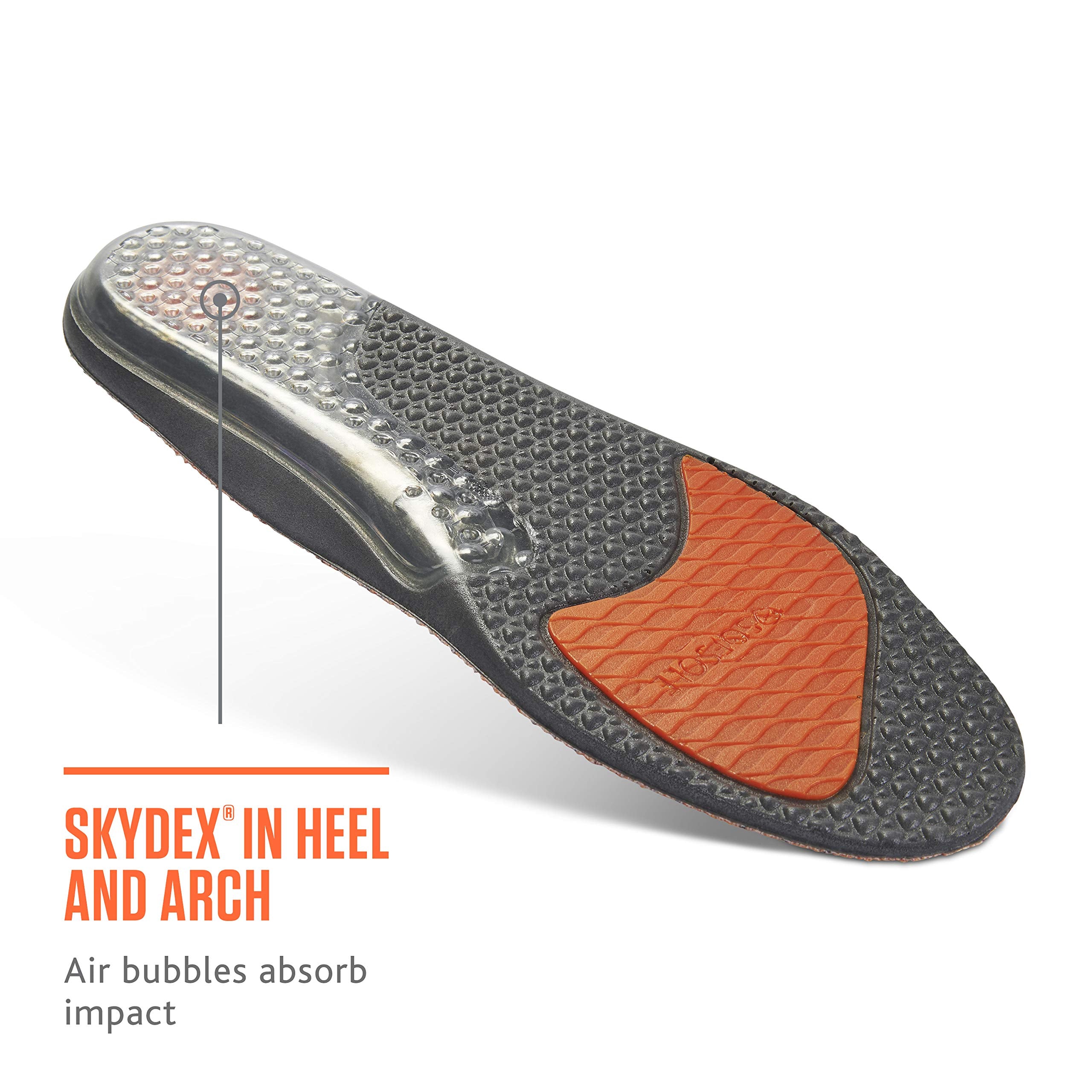 Sof Sole Mens AIRR Performance Full-Length Insole, Orange, 13-14