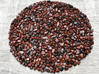 GAF TREASURES 2 oz Lot Natural Semi Tumbled Gemstone Chips, Crushed Mini Crystals, Undrilled Crystal Chips (Mahogany Obsidian)