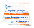 Globe Hydrocortisone Maximum Strength Transparent Ointment 1%,1 oz | Anti-Itch Topical Ointment for Redness, Swelling, Itching, 