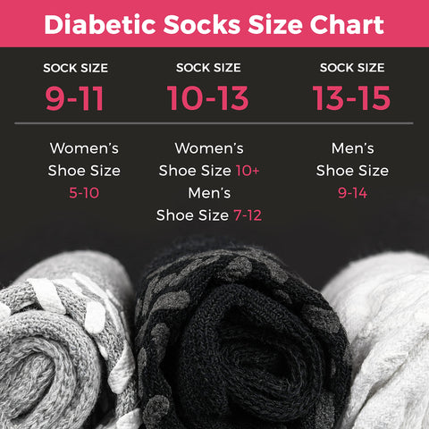 Debra Weitzner 6 Pairs Non-Binding Loose Fit Sock Non-Slip Diabetic Socks for Men and Women