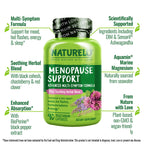 NATURELO Menopause Supplements for Women, Herbal Blend with Black Cohosh for Menopause Hot Flashes Advanced Estrogen Multi-Sympt