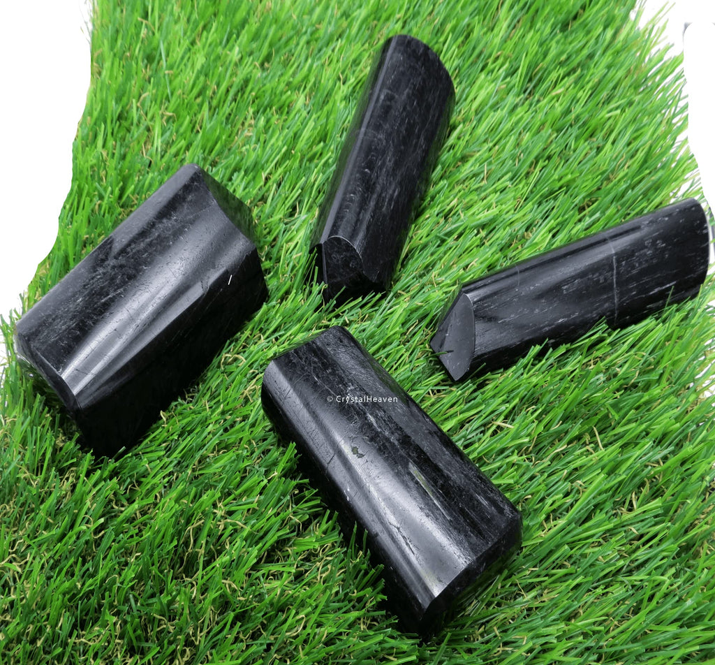 Crystal Heaven Black Tourmaline Crystal Tower Obelisk Point For Chakra, Healing And Balancing - Aaa Grade Original Certified Gem