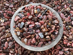 0.5 Pound Natural Semi Tumbled Rhodonite Gemstone Chips, Crushed Mini Rhodonite Crystals, Undrilled Crystal Chips (Rhodonite)