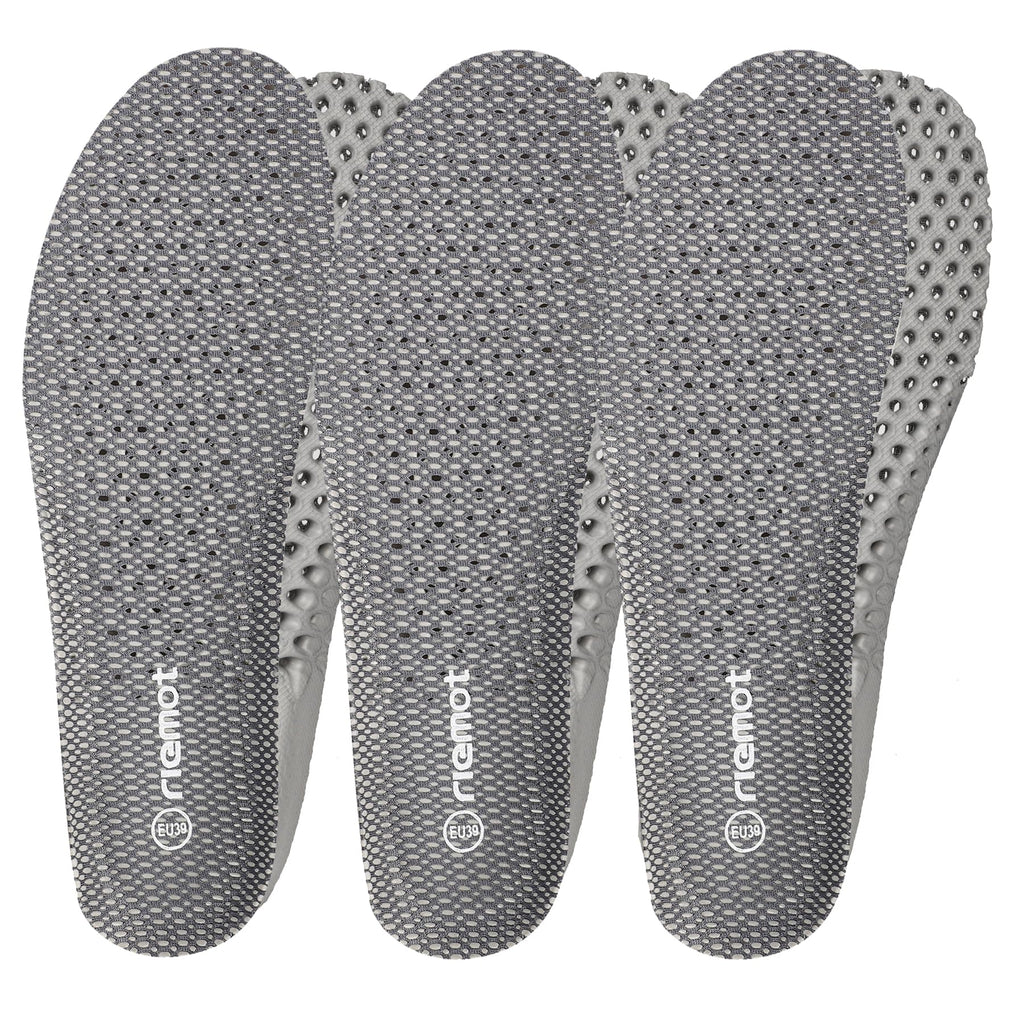 riemot 3 Pairs Shoe Insoles for Women Breathable Honeycomb Water Shoes Inserts Cushioning Shock Absorbing Insole Replacement Ins