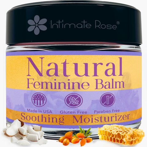Vulva Balm & Organic Vaginal Moisturizer for Women: Natural Vulva Moisturizer & Vulva Cream for Dryness on Intimate Skin - Non E