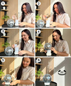 Rotating Disco Ball Diffuser - Cute Essential Oil Diffuser and Humidifier for Home, Mirror Ball Retro & Preppy Room Decor | Disc