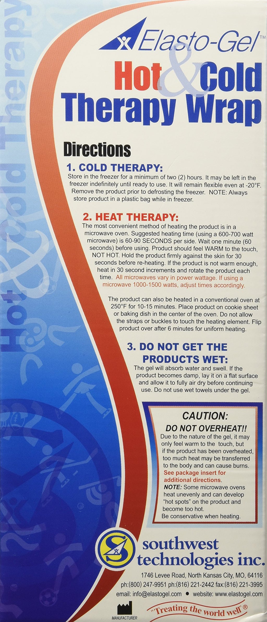 Southwest Technologies TW6040 Elasto-Gel All Purpose Therapy Wrap