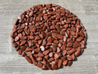 GAF TREASURES 2 oz Lot Semi Tumbled Gemstone Chips, Crushed Mini Crystals, Undrilled Crystal Chips (Red Goldstone)