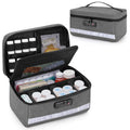Damero Locking Pill Bottle Organizer with Inner Dividers, Medicine Storage and Organizer Bag Combination Lock for Medicine, Vita