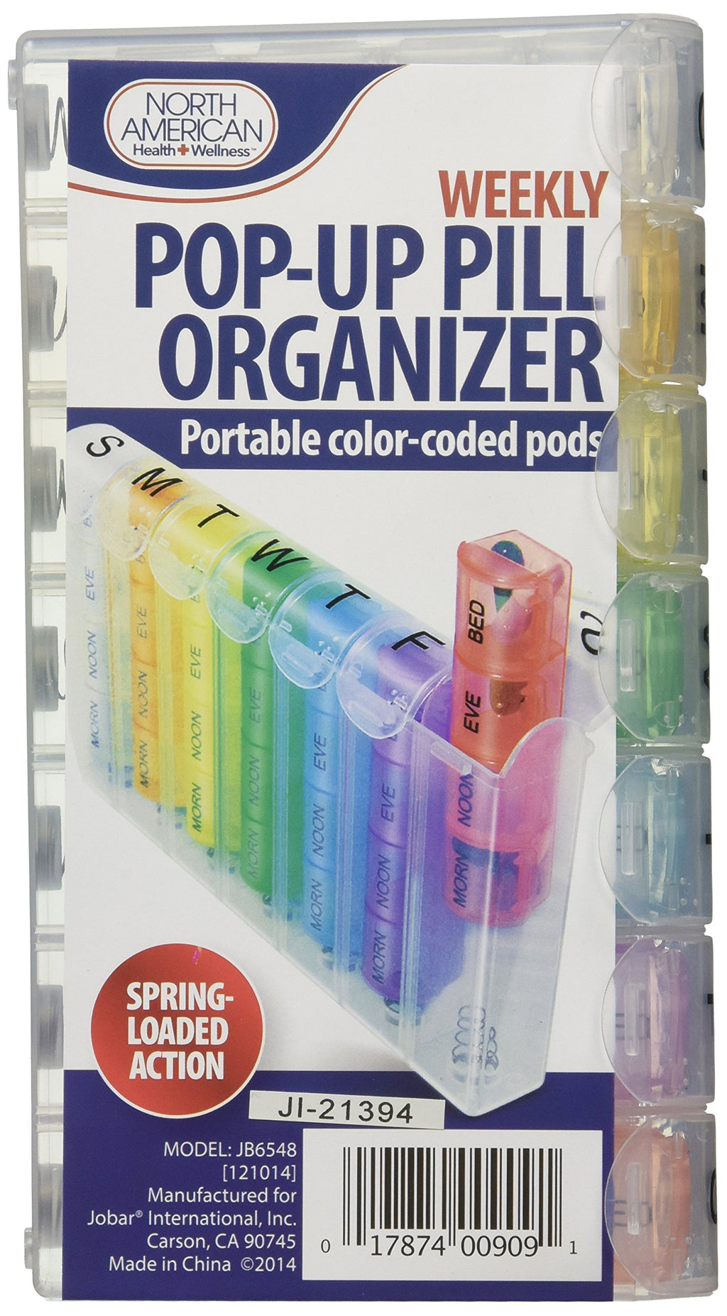 Pop-Up Weekly Pill Organizer