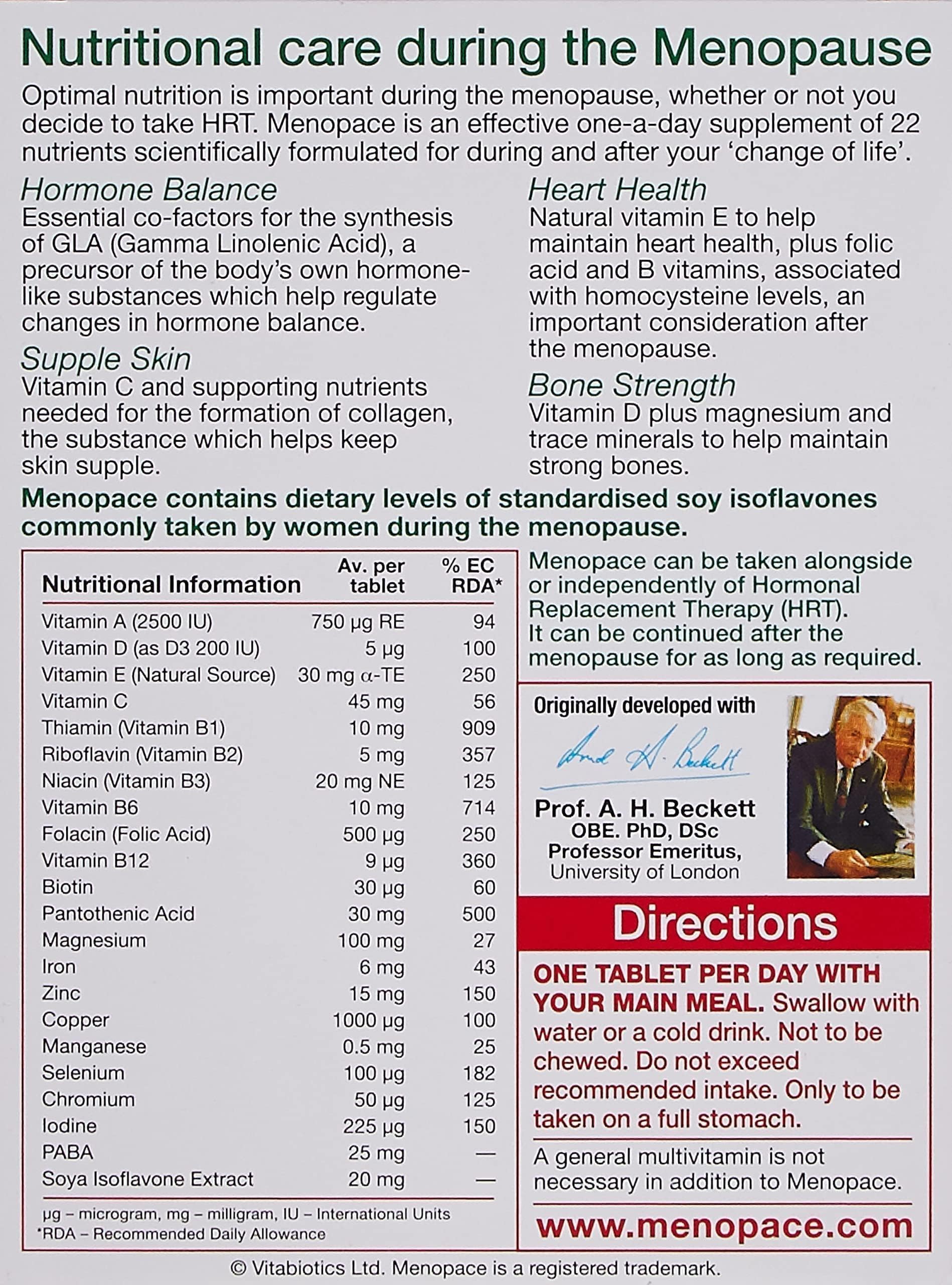 Menopace Vitabiotics - 30 Tablets