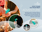 Suds2Go Refillable Caps, 2 Pack - Universal Fit Turns Most Disposable Water Bottles Into A Hand Washing Station - Includes Refil