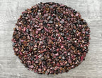 0.5 Pound Natural Semi Tumbled Rhodonite Gemstone Chips, Crushed Mini Rhodonite Crystals, Undrilled Crystal Chips (Rhodonite)