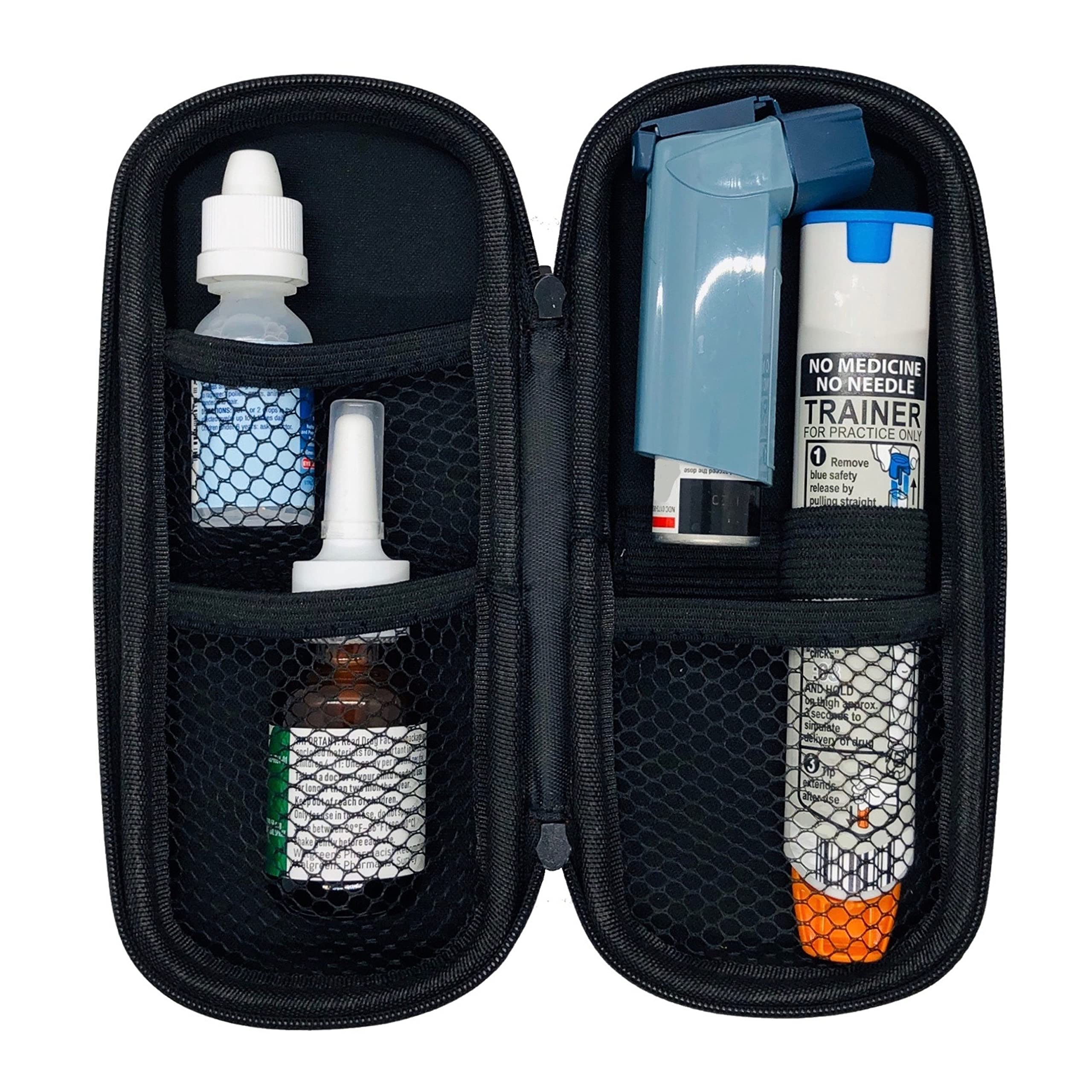 CozmicDriftr EpiPen Carrying Case, Durable EVA Foam, Water Resistant, Holds 2 Epipens, Auvi-Q, Eye Drops, Nasal Sprays and Other