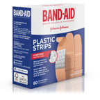 Band-Aid Brand Adhesive Bandages, Plastic Strips, ONE SIZE FITS ALL, 60 Count (Pack of 3)