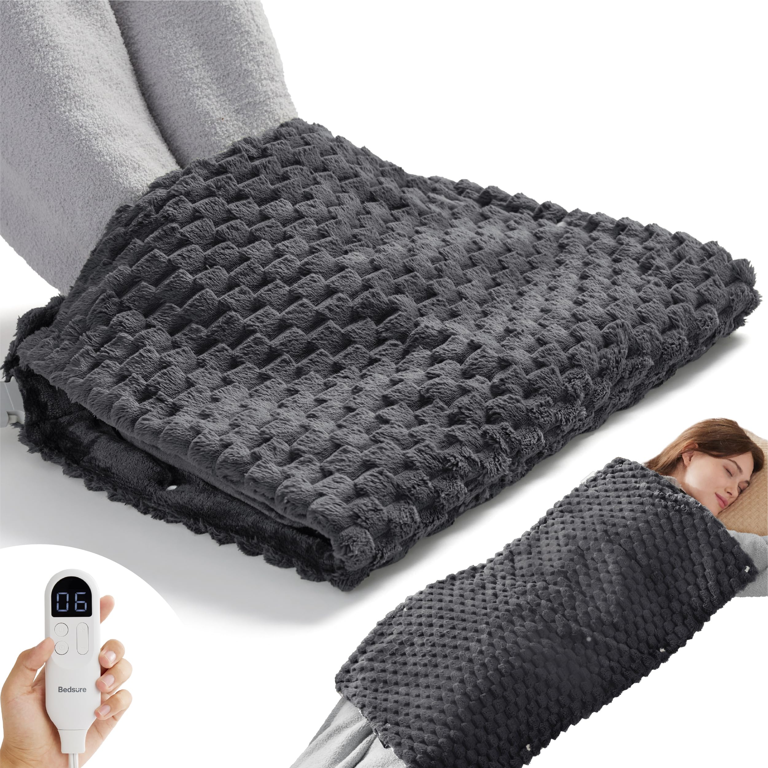 Bedsure Full Body Heating Pad, Versatile Extra Large Bed Foot Warmer, Electric Heating Pad for Feet and Back, Gifts for Women, M