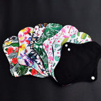 7pcs/Set Reusable Washable Cloth Pads Set, Including 6pcs Heavy Flow Feminine Hygiene Bamboo Charcoal Cloth Reusable Menstrual P