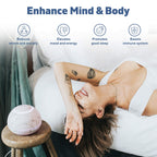 HATHASPACE Marble Essential Oil Diffuser, 350ml Ultrasonic Aromatherapy Diffuser & Cool Mist Humidifier, BPA-Free, 24+ Hour Run