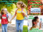 KINIA 8 PACK 4 Unicorn Empty Hand Sanitizer Refillable Containers Holder, 4-1 fl oz Flip Cap Empty Bottles + 4 Lanyards (4+4 - V