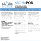 Aromahouse Aromapod Natural Airflow Personal Essential Oil Diffuser with 5 Unscented Refill Pads for Bedroom, Bathroom, Kitchen,