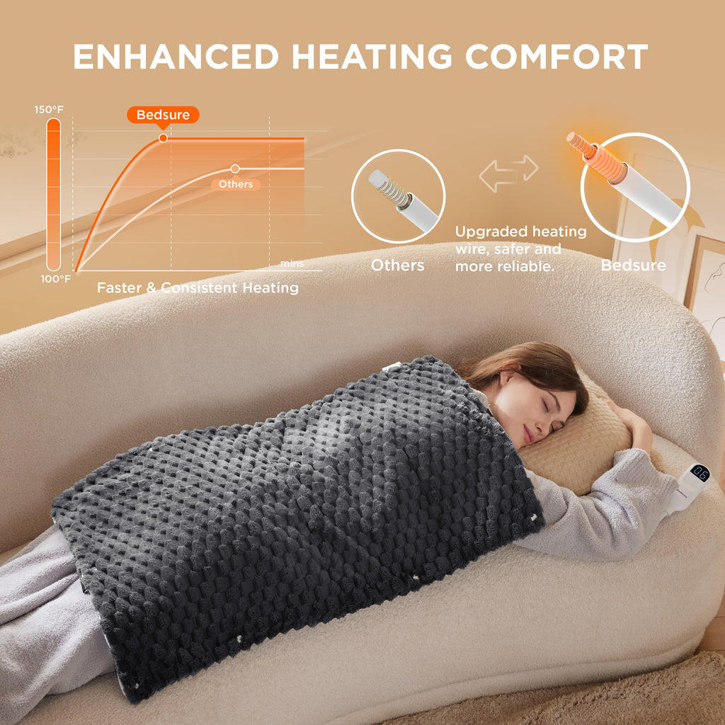 Bedsure Full Body Heating Pad, Versatile Extra Large Bed Foot Warmer, Electric Heating Pad for Feet and Back, Gifts for Women, M