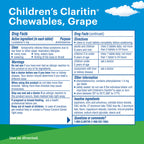 Childrens Claritin Chewables 24 HR Children Allergy Medicine, Grape, 60 Count