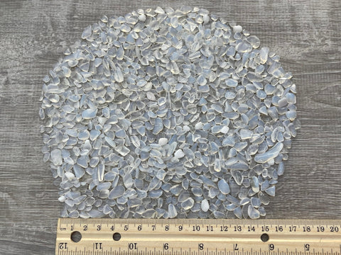 2 oz Lot Semi Tumbled Opalite Chips, Crushed Mini Opalite Crystals, Undrilled Crystal Chips (Opalite)