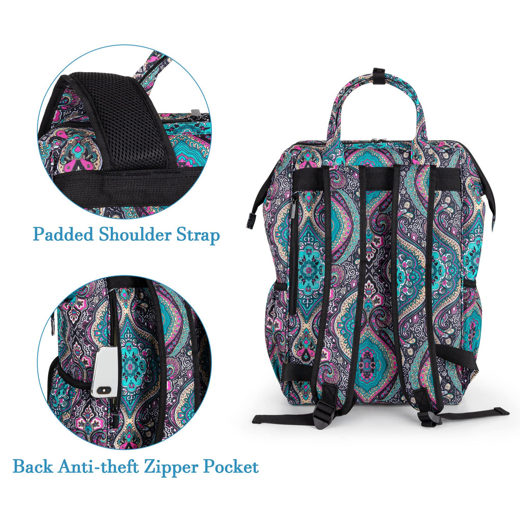 LoDrid Nurse Bag, Heavy Duty Nurse Work Backpack for Men & Women, Nurse Storage Backpack for Work with Steel Frame Top, 15.6 Lap