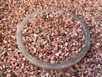 GAF TREASURES 2 oz Lot Natural Semi Tumbled Gemstone Chips, Crushed Mini Crystals, Undrilled Crystal Chips (Rhodochrosite)