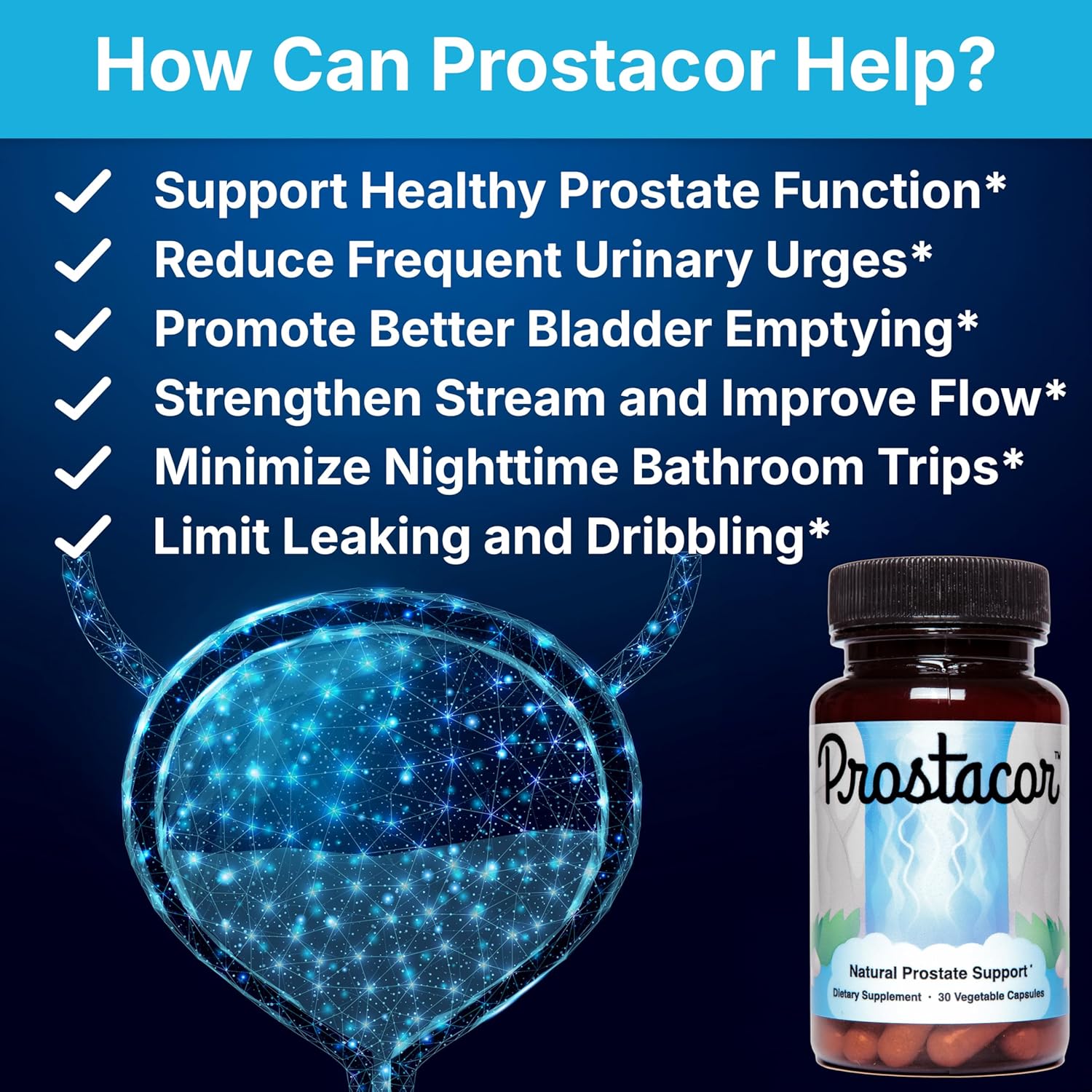 Natural Prostate Support Supplement Non-GMO Vegan Gluten Free