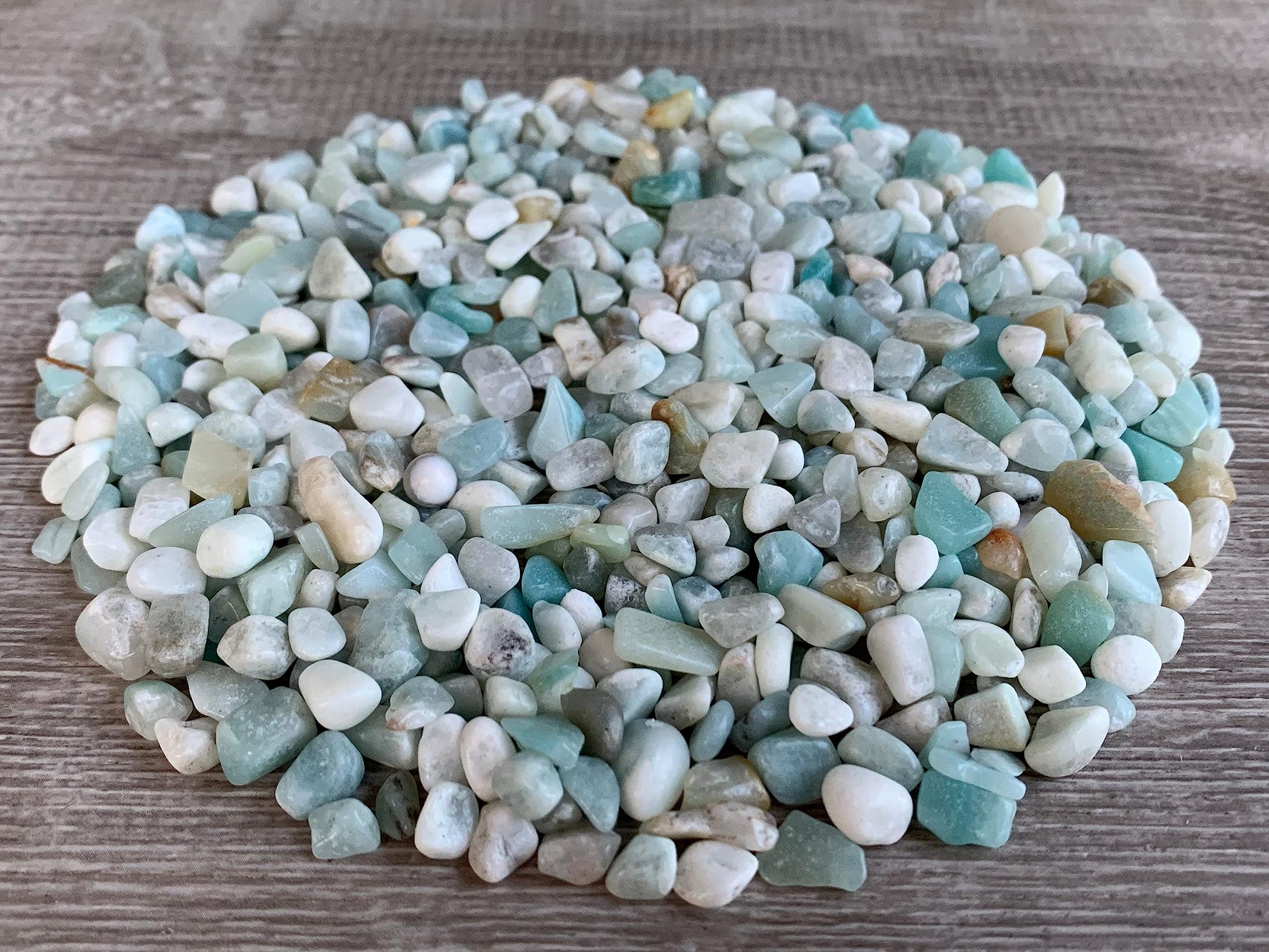 GAF TREASURES 2 oz Lot Natural Semi Tumbled Gemstone Chips, Crushed Mini Crystals, Undrilled Crystal Chips (Ruby Zoisite)